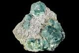 Stepped Green Fluorite Crystal Cluster - Fluorescent #112854-1
